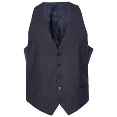 Armani Collezioni Gilet en laine gris anthracite L