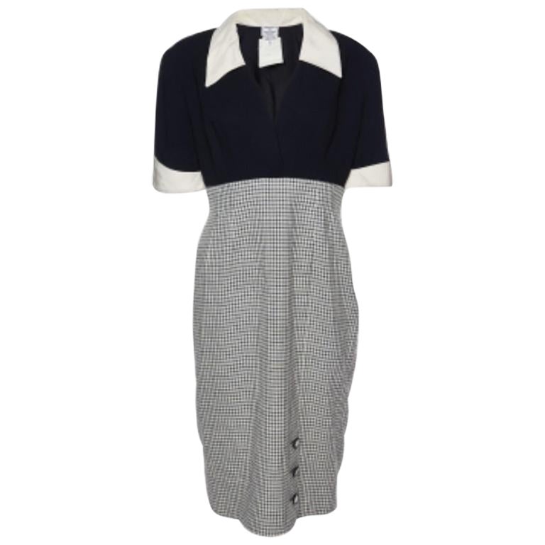 Valentino Boutique Vintage Robe midi en laine noire XL