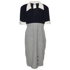 Valentino Boutique Vintage Robe midi en laine noire XL