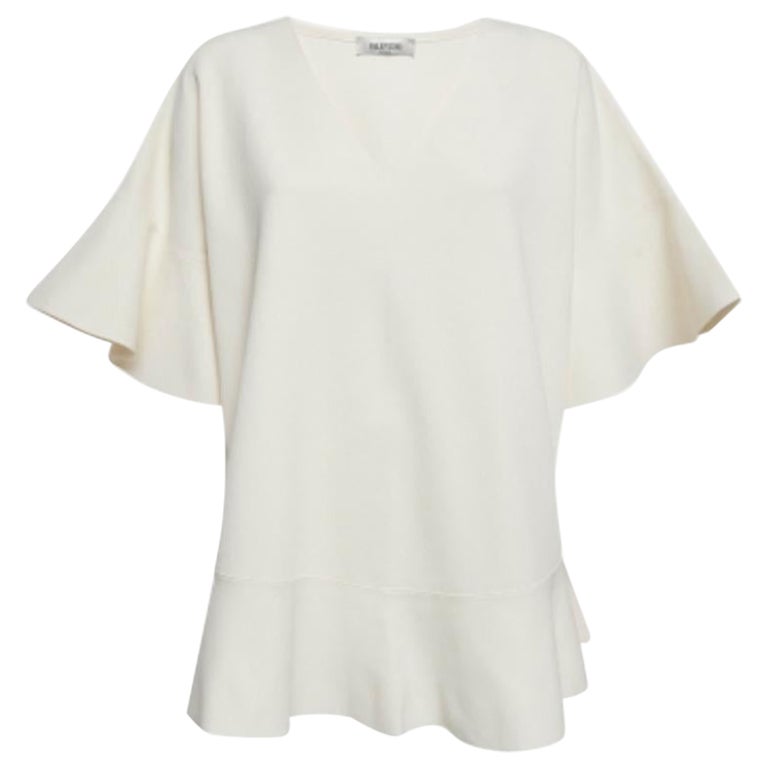 Valentino Off-White Knit Oversized Top M