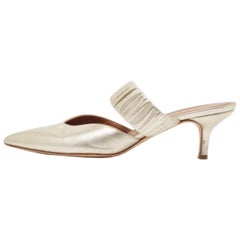Manolo Blahnik - Mules in pelle color oro - misura 38,5