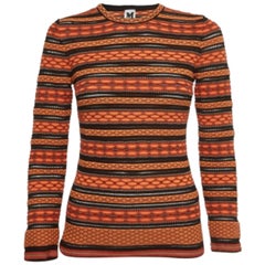 M Missoni - Top in maglia a fantasia arancione S.I.M.