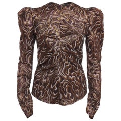 Isabel Marant - Top increspato in lurex metallizzato S