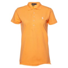 Polo Ralph Lauren Arancione Cotone Stretch Slim Fit Maglietta M. T. T. I.