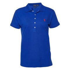 Polo Ralph Lauren Royal Blue Cotton Slim Fit Polo T-Shirt M.