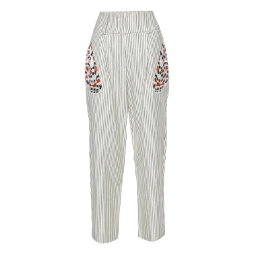 Givenchy Pantalon en coton et laine imprimé crème M