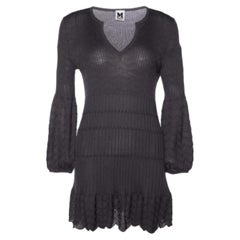 M Missoni - Vestito in maglia di misto lana a motivi grigi M. I.