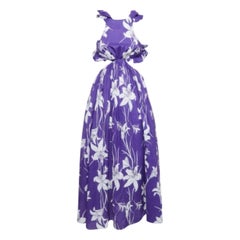 Zimmermann - Maxi abito con volant in cotone con stampa floreale - S