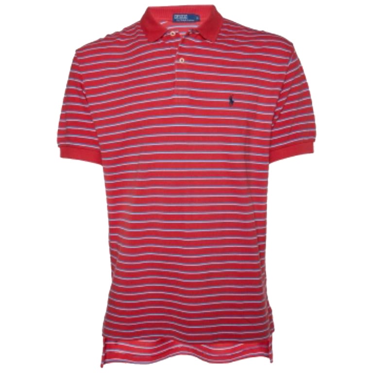 Polo by Ralph Lauren Red a righe in cotone M. T. I. in vendita