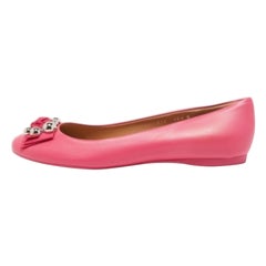 Salvatore Ferragamo Pink Leather Ballet Flats Size 41
