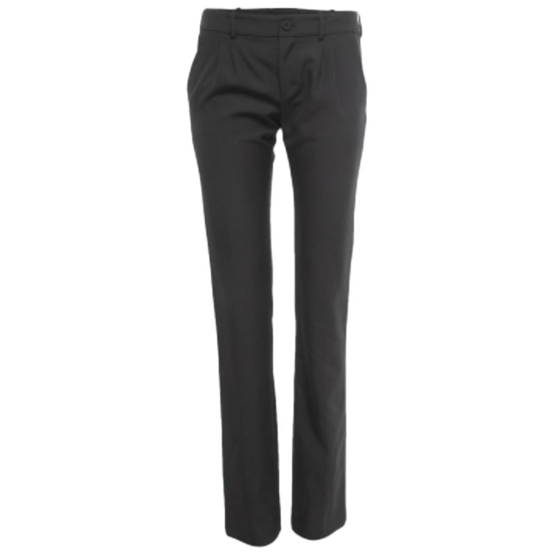 Balenciaga pantaloni neri in misto lana plissettati dal taglio dritto M. I.