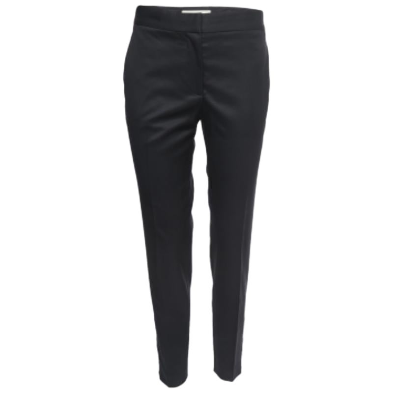 Stella McCartney Pantalon droit en laine noire M.