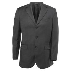 Fendi Vintage Grey Wool Single Breasted Blazer M