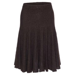 Etro Falda Midi de Punto de Lúrex Marrón S
