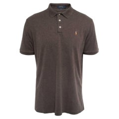 Polo Ralph Lauren Polo de punto de algodón marrón L