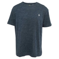 Polo Ralph Lauren Camiseta cuello redondo de algodón bordada con logotipo azul marino XL