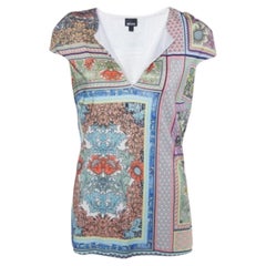 Just Cavalli Camiseta sin mangas de punto estampada multicolor L