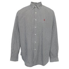 Polo Ralph Lauren Brown Mini Plaid Cotton Button Down Full Sleeve Shirt XL