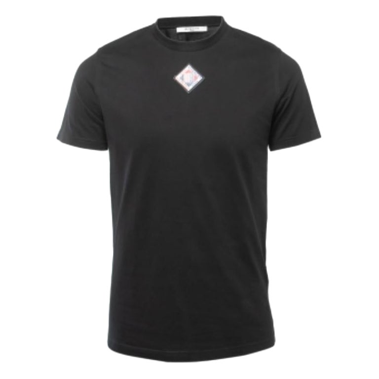 Givenchy Black Cotton Logo Patch Crew Neck Short Sleeve T-Shirt S