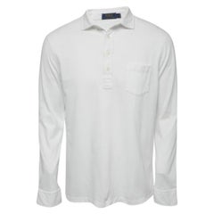 Polo Ralph Lauren White Cotton Knit Full Sleeve T-Shirt L