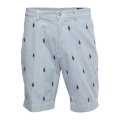 Polo Ralph Lauren Pantalones cortos de algodón a rayas con motivo bordado M Cintura 33