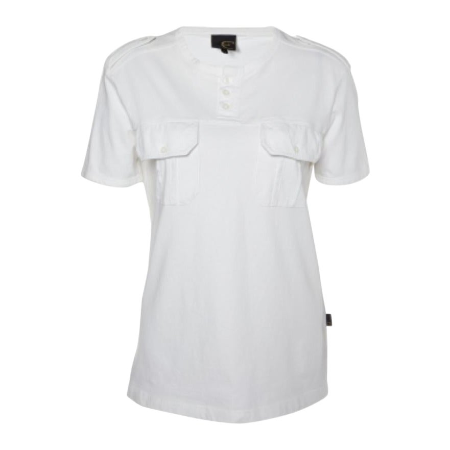 Just Cavalli Maglietta a girocollo in cotone bianco L.L.A.