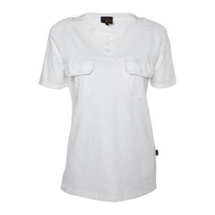 Just Cavalli Maglietta a girocollo in cotone bianco L.L.A.