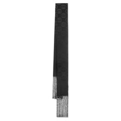 Étole frangée en soie à motif GG de Gucci, noir