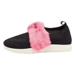 Giuseppe Zanotti - Sneakers Slip on in maglia nera e pelle di vitello - misura 37,5