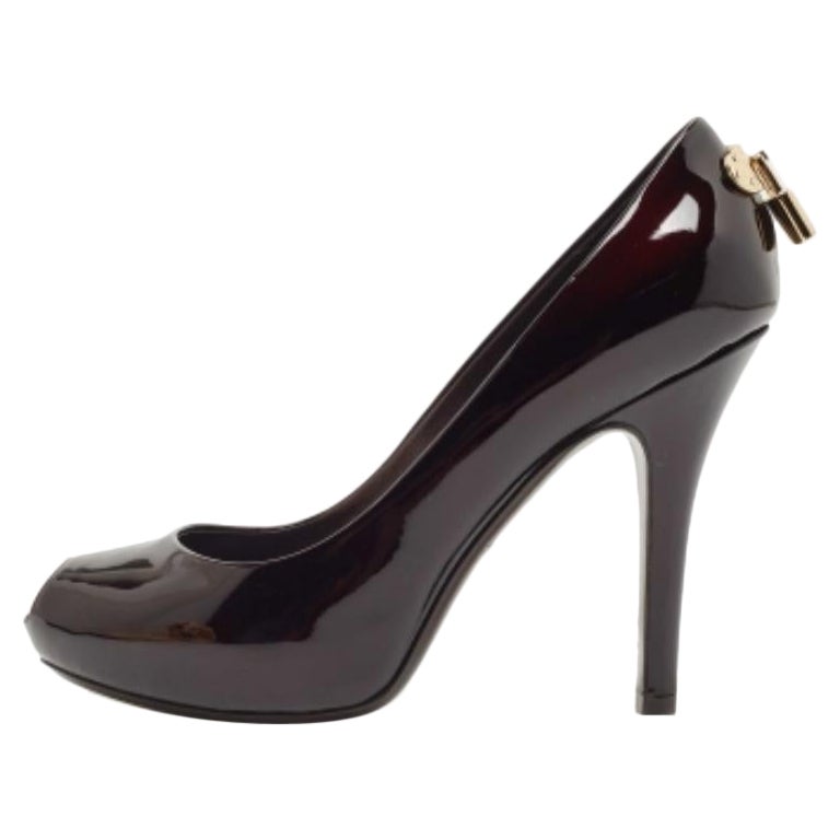 Louis Vuitton in pelle verniciata nera Oh davvero! Pompe taglia 35,5