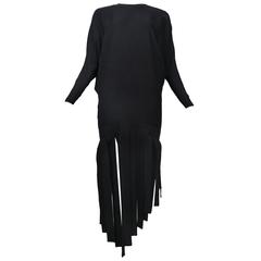 Pierre Cardin Couture Black Carwash Dress at 1stDibs