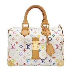 Louis Vuitton x Takashi Murakami Speedy 30 Lock White Multicolor