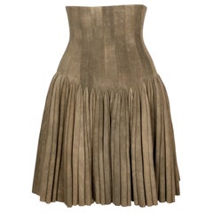 new 2007 Azzedine Alaia deerskin RUNWAY corset skirt