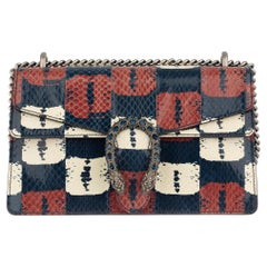 Gucci Dionysus Blau, Rot & Weiß Python Umhängetasche