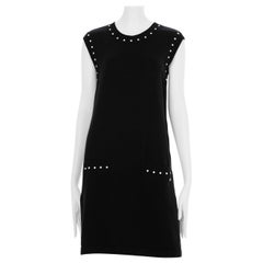 Chanel - Robe en maille noire avec détails en fausses perles 40 FR