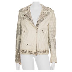 Balmain By Christophe Decarnin Studded Leather Biker Jacket 42 FR