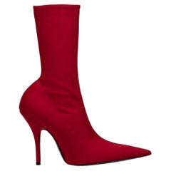 Balenciaga Botín de punto elástico Rojo 36 FR