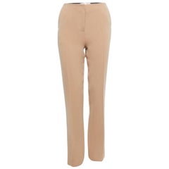Diane von Furstenberg Pantaloni a vita alta in crêpe stretch marrone S