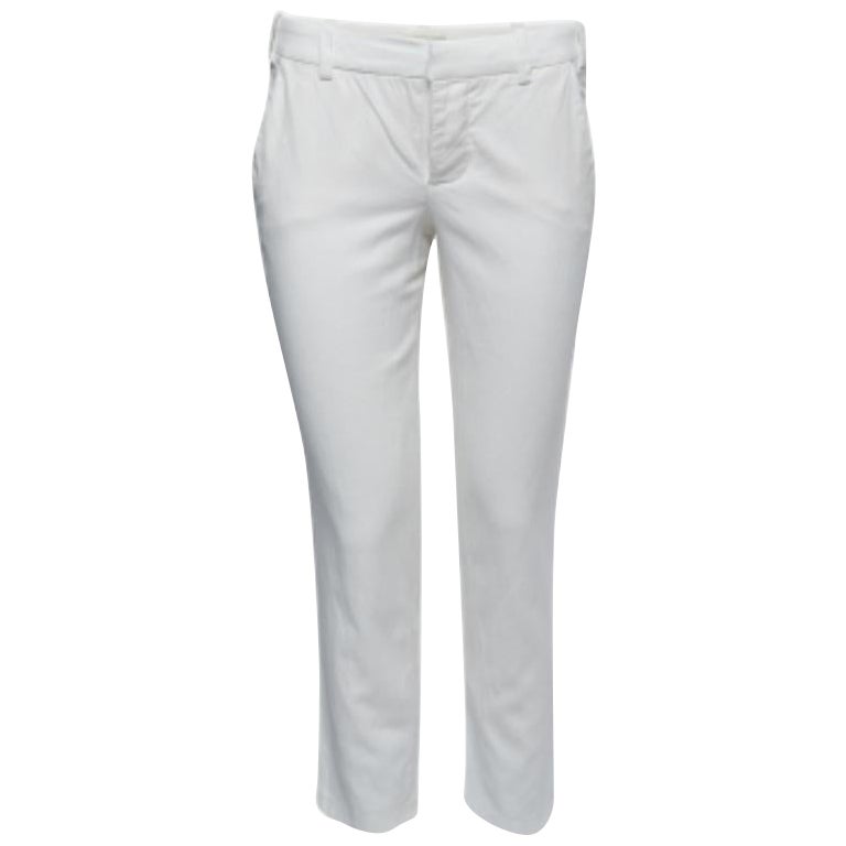 Zadig & Voltaire Pantalones de Mezcla de Algodón Blancos S