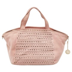 DKNY Tote in nubuck traforato rosa