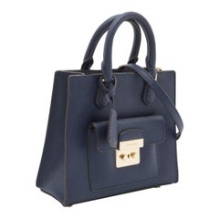 Michael Kors Mini Bridgette Tote in pelle blu