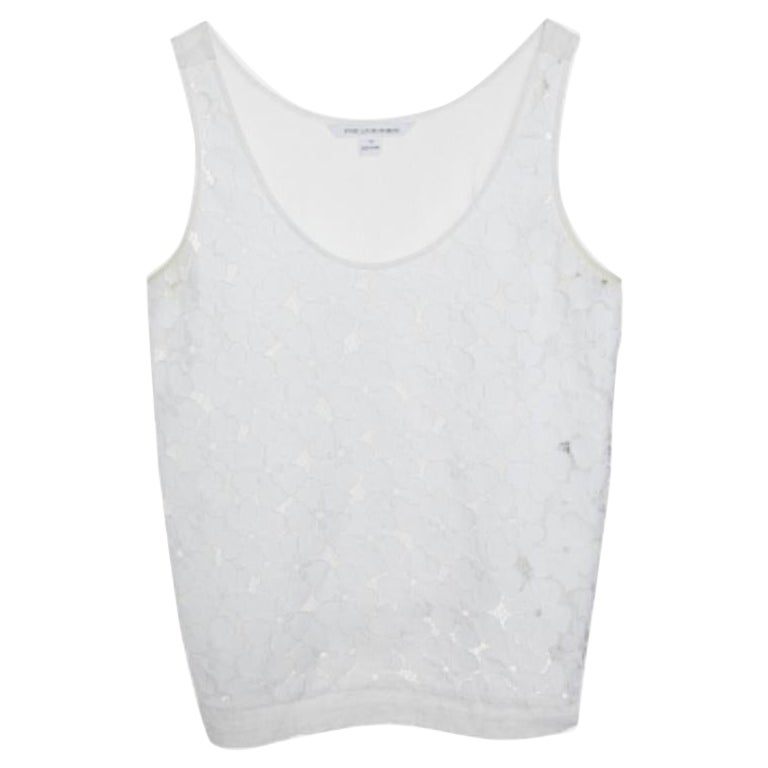 Diane von Furstenberg Canottiera in pizzo bianco L.