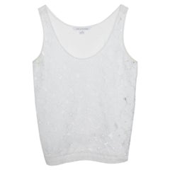 Diane von Furstenberg Canottiera in pizzo bianco L.