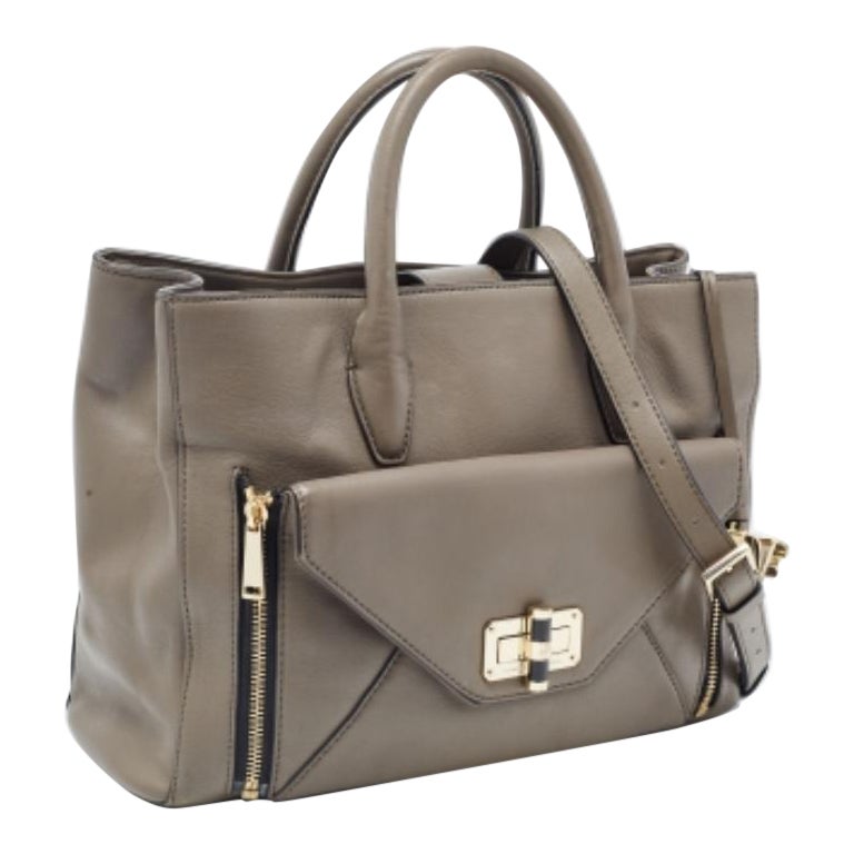 Diane von Furstenberg - Tote con busta segreta in pelle grigia grande 440 Gallery (a) Gallery in vendita