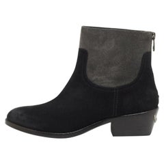 Zadig & Voltaire - Stivaletti in pelle scamosciata nera/grigia misura 36