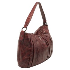 Dkny Borsa in pelle plissettata borgogna