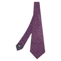 Emporio ARMANI Corbata jacquard de seda estampada morada
