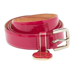 Emporio ARMANI Cinturón de charol rosa 95CM