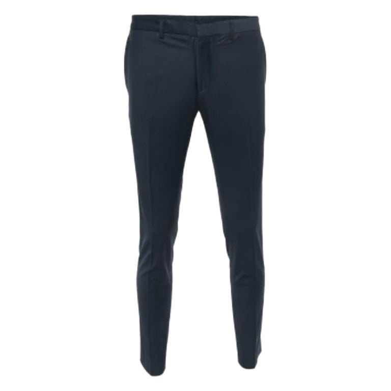 Boss By Hugo Boss Pantalones de mezcla de lana azul marino S