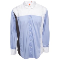 Boss Orange By Hugo Boss Camisa blanca de algodón con botones y manga larga XXL